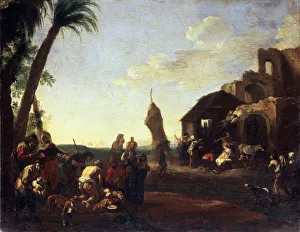 The Adoration of the Christ Child, 1650s. Artist: Jan Miel The Adoration of the Christ Child, 1650s. Artist: Jan Miel