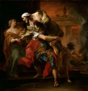 Aeneas Carrying Anchises. Artist: Van Loo, Carle (1705-1765) Aeneas Carrying Anchises. Artist: Van Loo, Carle (1705-1765)