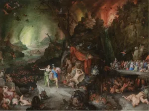 Aeneas and the Sibyl in the Underworld, 1598. Artist: Brueghel, Jan, the Elder (1568-1625) Aeneas and the Sibyl in the Underworld, 1598. Artist: Brueghel, Jan, the Elder (1568-1625)