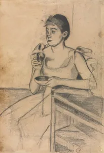 Mary Cassatt Art Prints: After-Dinner Coffee (recto), c. 1889. Creator: Mary Cassatt (American, 1844-1926)
