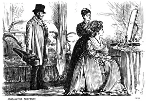 Monochrome Illustrations Prints: Aggravating Flippancy, 1870 (1891). Artist: George du Maurier