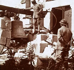 WWI Soldiers Prints: Alarm bell, c1914-c1918