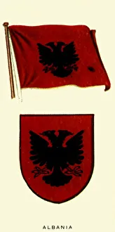 Double Headed Eagle Symbol Prints: Albania, c1935. Creator: Unknown
