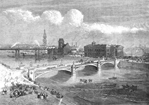 Industrial Revolution History Prints: The Albert Bridge, Glasgow, opened last week, 1871. Creator: Unknown