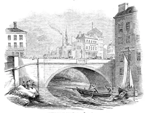 Victorian Era Transportation Prints: Albert Bridge, Manchester, 1844. Creator: Unknown