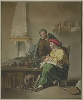 French Heritage Paintings Prints: The alchemists. Creator: Unknown