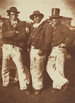 David Octavius Hill Prints: Scottish Fishermen, Carbon Print, 1843/47