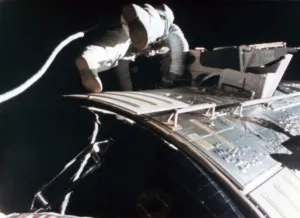 Alfred M. Worden (b1932) during the Apollo 15 lunar mission, 1971.Artist: NASA Alfred M. Worden (b1932) during the Apollo 15 lunar mission, 1971.Artist: NASA