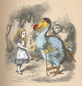 Alice and the Dodo, 1889. Artist: John Tenniel Alice and the Dodo, 1889. Artist: John Tenniel