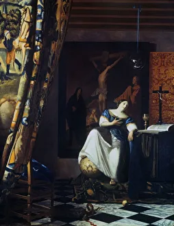 Allegory of the Faith, c1670. Artist: Jan Vermeer Allegory of the Faith, c1670. Artist: Jan Vermeer