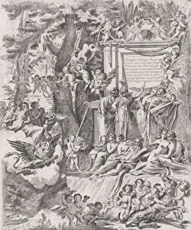 An allegory in honor of the arrival of Cardinal Franciotti as Bishop of Lucca, 1680-1700 An allegory in honor of the arrival of Cardinal Franciotti as Bishop of Lucca, 1680-1700