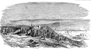 British Army Artillery Prints: The Allied Troops preparing to silence Inkerman, 1854. Creator: Unknown