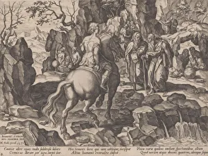 Amassing Knowledge, 1570 Print from The Course of Human Life