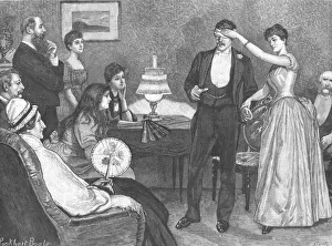 Amateur Thought-Reading, 1889. Artist: R Taylor Amateur Thought-Reading, 1889. Artist: R Taylor