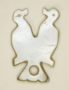 Amulet in the Shape of Two Mirror-Imaged Birds, Byzantine Period (4th-7th century). Creator: Unknown Amulet in the Shape of Two Mirror-Imaged Birds, Byzantine Period (4th-7th century). Creator: Unknown