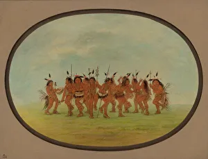 American West Heritage Images Prints: Amusing Dance - Sioux, 1861 / 1869. Creator: George Catlin