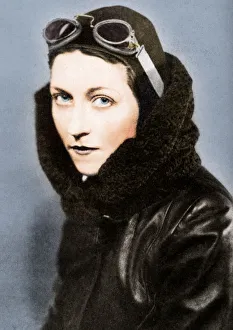 Amy Johnson Pilot Prints: Amy Johnson, pilot, c1930s (1936)
