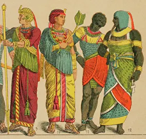 Historical Fashion Clothing Prints: Ancient Egypt, 1881. Creator: Unknown