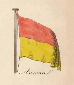 Italian Flag Prints: Ancona, 1838