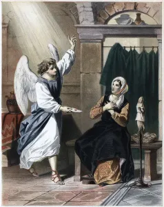 Angel bringing a letter from God to Christiana, c1850 Angel bringing a letter from God to Christiana, c1850