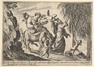 Angels Giving Dates to Child, 1610-42. Creator: Pierre Brebiette Angels Giving Dates to Child, 1610-42. Creator: Pierre Brebiette