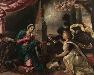 Spanish Baroque Art Style Prints: The Annunciation, 1669. Creator: Unknown
