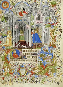 Annunciation Art Prints: The Annunciation, c1407. Creator: Master of the Brussels Initials