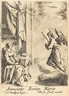 Jacques Callot's The Annunciation Print, 17th Century