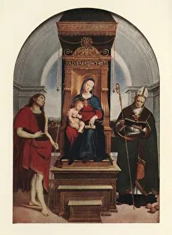 The Ansidei Madonna, 1505, (c1912). Artist: Raphael The Ansidei Madonna, 1505, (c1912). Artist: Raphael
