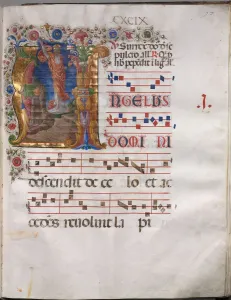Antiphonary: Initial A, Resurrection, c. 1470-1480. Creator: Girolamo da Cremona (Italian)