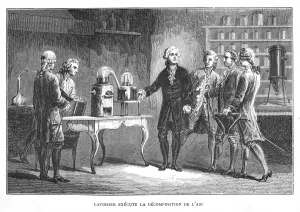 Antoine Laurent Lavoisier, French chemist, demonstrating his discovery of oxygen Antoine Laurent Lavoisier, French chemist, demonstrating his discovery of oxygen