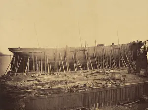 Albumen Silver Print Art Prints: Aphrodita Under Construction, ca. 1857. Creator: Robert Howlett