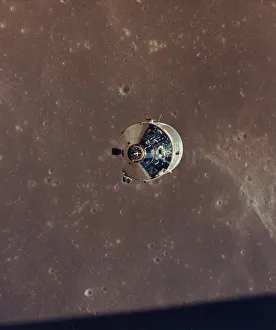 NASA Space Exploration Prints: Apollo 11 Command and Service Modules Photographed from the Lunar Module in Orbit, 1969