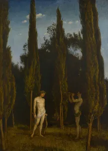 Apollo and Marsyas, 1888. Creator: Hans Thoma Apollo and Marsyas, 1888. Creator: Hans Thoma