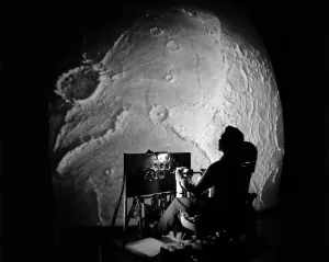 Apollo Program History Prints: Apollo Project flight simulator, USA, 1960s. Creator: NASA