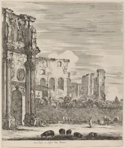 Prints of Arch of Constantine, 1656 Stefano Della Bella Prints: Arch of Constantine, 1656 Print by Stefano della Bella