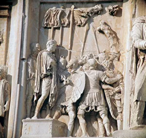 Arch Of Constantine Prints: Detail from the arch of Constantine, 3rd century