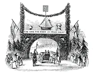 Victorian Era Celebrations Prints: Arch at Weekley, 1844. Creator: Unknown