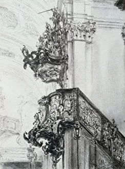 Architectural study, (1830-1905?). Artist: Adolph Menzel Architectural study, (1830-1905?). Artist: Adolph Menzel