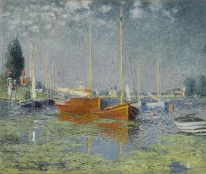Print of Argenteuil, a village scene by Claude Monet