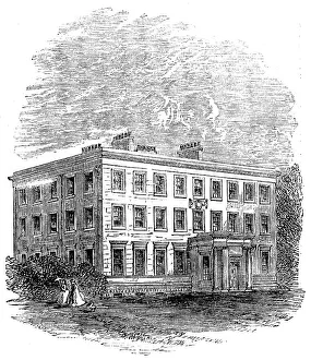 Armagh Palace, 1862 Print: A Substantial Stone Structure