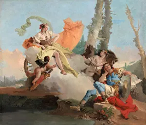 Giovanni Battista Tiepolo Artwork Prints: Armida Encounters the Sleeping Rinaldo, 1742 / 45. Creator: Giovanni Battista Tiepolo
