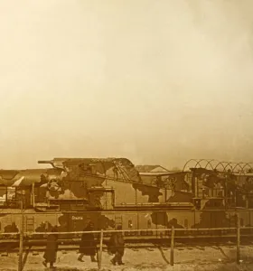 WWI Transportation History Prints: Armoured train, c1914-c1918