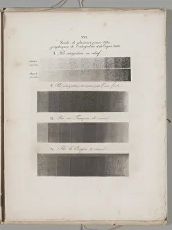 German Artists Of The 19th Century Prints: Art of the Lithograph: Toning Samples, Plate XVI, 1819. Creator: Alois Senefelder (German