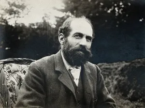 Historical Figures Of Britain Prints: Arthur Schuster, seated, facing left, aged about 50, c1901. Creator: Unknown
