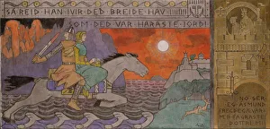 Asmund and the Princess riding Home. Artist: Munthe, Gerhard (1849-1929) Asmund and the Princess riding Home. Artist: Munthe, Gerhard (1849-1929)