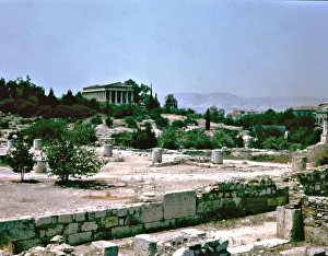 Greek Heritage Images Prints: Athens, partial view of the agora