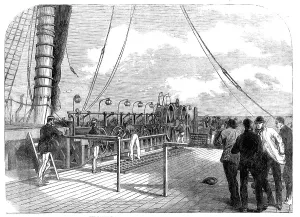 Great Eastern Ship Prints: The Atlantic Telegraph Expedition: the paying-out machinery of the Great Eastern