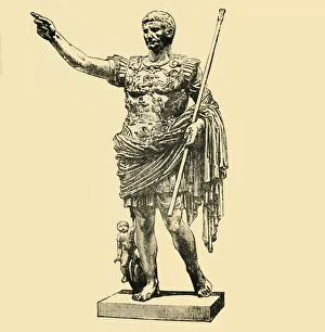 Ancient Roman Politics Prints: Augustus, 1890. Creator: Unknown
