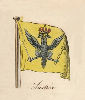 Austrian Flag Prints: Austria, 1838